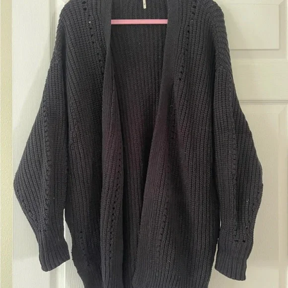 Free People Black Knit Cardigan - Picture 1 of 3